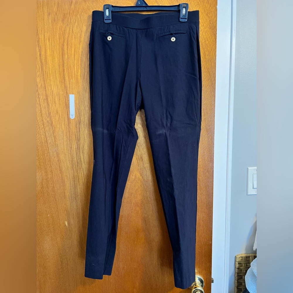 Navy Blue Anne Klein Stretchy Work Pant